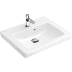 Afbeelding van Villeroy &amp; Boch Subway 2.0 meubelfontein wit (45 x 37 cm) 1 kraangat,