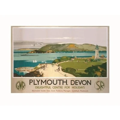 Afbeelding van Pyramid Poster Plymouth 80 X 60 Cm Multicolor