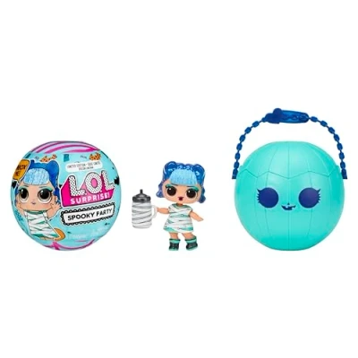 Image de L.O.L. Surprise ! Spooky Party Glitter Ghost Poupée en Édition Limitée avec 7 Surprises Emballage Forme de Citrouille pour la Chasse aux Bonbons Collectionneurs et Enfants Plus 4 Ans