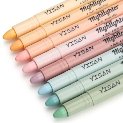 Afbeelding van YISAN Bijbel markeerstift droog braamvrij 8 pastelkleuren 70627