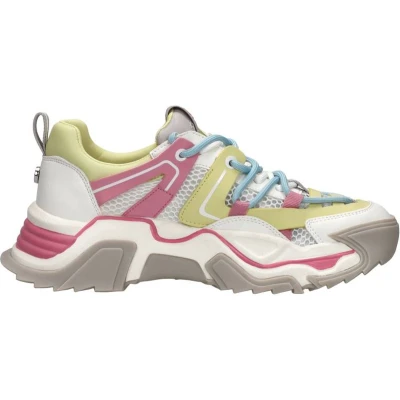 Afbeelding van Steve Madden Kingdom Sneakers laag, Dames, Maat: 38, White/pastel Imitatieleer/ textiel
