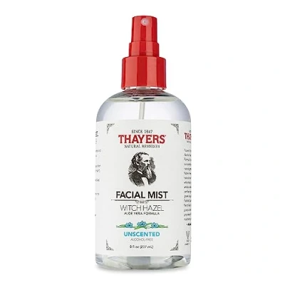 Afbeelding van Thayers Zachte tonic mist lotion zonder parfum toverhazelaar &amp; biologische aloë vera hydratatie en strakke poriën alcoholvrij dierproefvrij veganistisch 98% natuurlijke ingrediënten 237