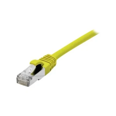 Image de deXlan Câble réseau RJ 45 (M) pour 5 m SFTP CAT 6a sans halogène, crochet jaune