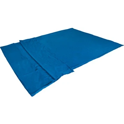 Afbeelding van High Peak Licata Tweepersoons Katoenen Lakenzak Blauw Slaapzakken