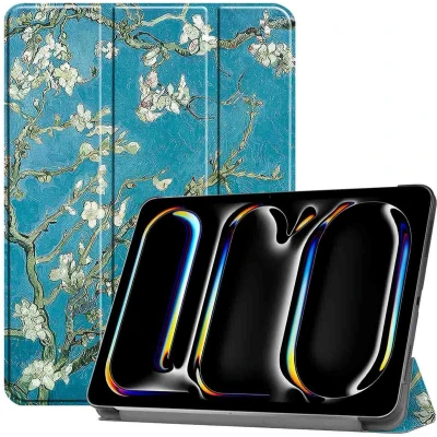 Afbeelding van iMoshion Tablet Hoes Geschikt voor iPad Pro 11 (2024) M4 Design Trifold Bookcase Groen /Green Plant