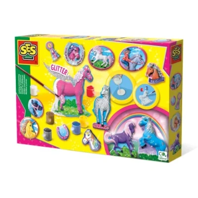 Afbeelding van Ses 01155 Glitter Gips Gieten Fantasiepaarden