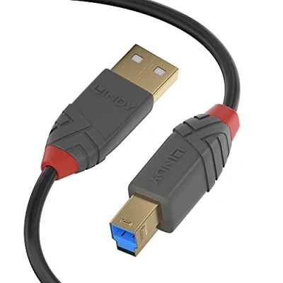 Image de Lindy Anthra Line Câble USB Type A (M) pour B 3.0 2 m rond noir