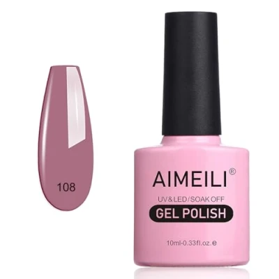 Afbeelding van Aimeili Semi permanente nagellak, uv, led, soak off, Brown Lelies (108), 10 ml