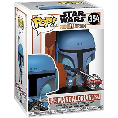 Image de Figurine Funko Pop Star Wars The Mandalorian Death Watch Flashback Blue
