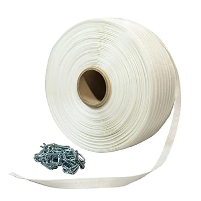 Afbeelding van TeCPLAST PFT1 omsnoeringsband, gevlochten, 19 mm x 500 m + 250 lussen, textielband, hoge sterkte, 750 kg