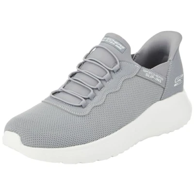 Afbeelding van Skechers Bobs Squad Chaos Daily Hype Slip on Heren, Grijs Knit