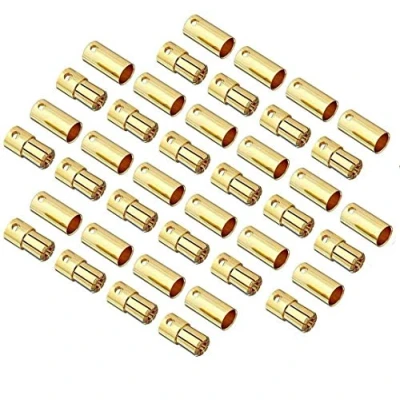 Afbeelding van 20 paar 6,5 mm gouden banaan aansluitstekker voor RC Lipo batterij