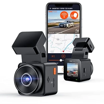 Afbeelding van VANTRUE E1 Lite 1080P Mini WiFi GPS Dashcam Auto, app besturing en spraakbesturing in het Engels, frontcamera met HDR, parkeerbewaking 24 uur, 1,54 inch 160, sensor G Max 512G ...