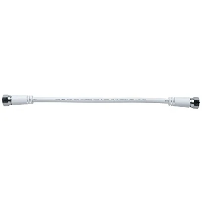 Afbeelding van Axing MAK 020 80 coaxkabel met F stekker, dubbel afgeschermd, 0,2 m, wit