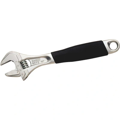 Afbeelding van BAHCO 9070 PC moersleutel verstelbaar ERGO met centrale moer, rubberen handgreep, verchroomd omkeerbare bek, 158 mm 21
