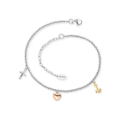 Afbeelding van Engelsrufer Damenfusskette Armband, Dames, Maat: One Size, Tricolor