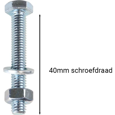 Afbeelding van Tapbouten Verzinkt M6 x 40 mm 200 stuks