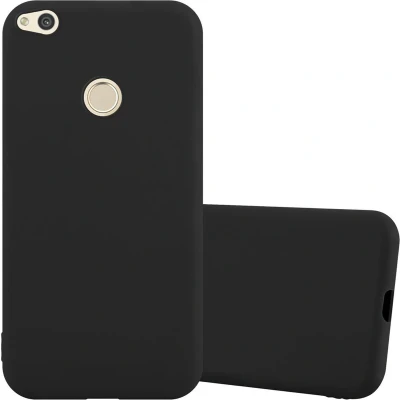 Afbeelding van Cadorabo Hoesje geschikt voor Huawei P8 LITE 2017 / P9 in CANDY ZWART Beschermhoes gemaakt van flexibel TPU silicone Case Cover