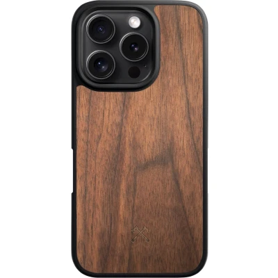 Afbeelding van Woodcessories Hoesje Geschikt voor iPhone 16 Pro Walnut Bumper Case MagSafe bruin