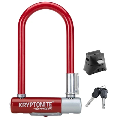 Afbeelding van Kryptonite KryptoLok Mini 7 Beugelslot Fiets ART 2 Slot Elektrische 17,8x8,2cm Staal Merlot Rood