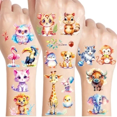 Afbeelding van Tattoo voor kinderen, 12 vellen, tijdelijke tatoeages, pailletten, decoratie, verjaardag, cadeau jongens en meisjes, waterdicht, glitter, kinderen