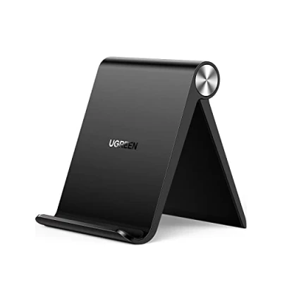 Afbeelding van UGREEN Telefoonhouder Verstelbaar Opvouwbaar Phone Stand Handsfree Bureau Beugel Compatibel met iPhone 13 Pro Max Mini 12 11 X Se 8 7 Galaxy S21 Ultra S20 Note20 Redmi Note 10 Zwart