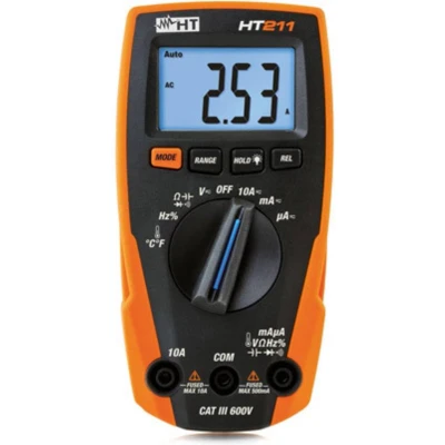 Afbeelding van HT Instruments HT211 Multimeter Digitaal CAT III 600 V Weergave (counts): 4000