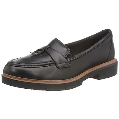 Afbeelding van Clarks Westlynn Bella Penny mocassin voor dames, Zwart leder
