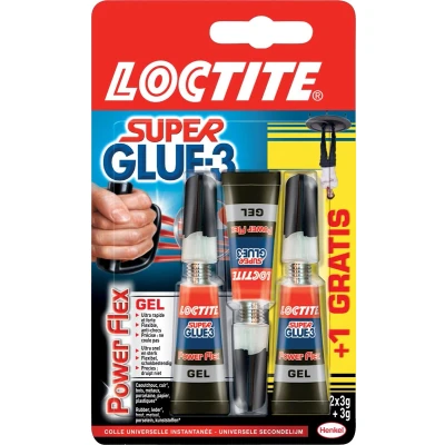 Afbeelding van Loctite secondelijm Power Flex, 2 + 1 gratis, op blister