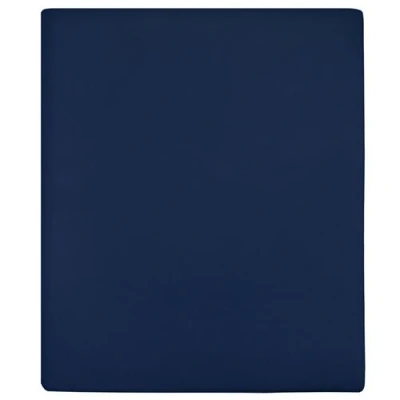 Afbeelding van Hoeslakens 2 st jersey 180x200 cm katoen marineblauw