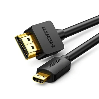 Afbeelding van UGREEN Micro HDMI kabel, mannelijk naar stekker, high speed ondersteunt 4K 60Hz 3D Ethernet ARC, compatibel met ASUS Zenbook Yoga 710 Raspberry Pi 4 Hero 6 5 (3 m)
