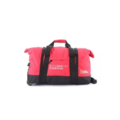 Afbeelding van National Geographic Opvouwbare Reistas met wielen / Weekendtas Vegan 48 Liter (S) Pathway N10442 Rood
