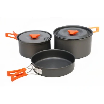 Afbeelding van Vango Hard Anodised 2 Person Cook Kit Potten &amp; Pannen Grey