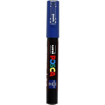 Afbeelding van Uni ball Paint Marker Op Waterbasis Posca Pc 1mc Donkerblauw Paintmarker