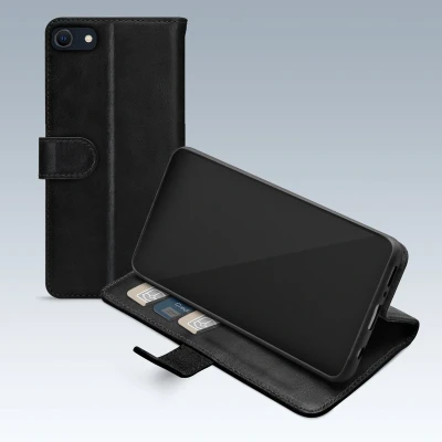 Afbeelding van Mobilize Premium Gelly Wallet Book Case Apple iPhone 6/6S/7/8/SE (2020/2022) Black