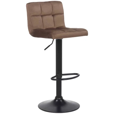 Afbeelding van Barkruk Simo Velvet, Bruin