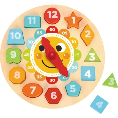 Afbeelding van Tooky toy Klokpuzzel Educatief Houten Speelgoed 13 delig