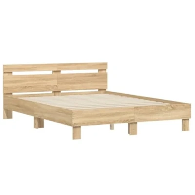Image de vidaXL Cadre de lit sans matelas chêne sonoma 140x200 cm3209921