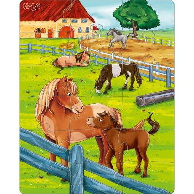 Afbeelding van Haba Legpuzzel Boerderijdieren 3 in 1 Junior 45 Stukjes
