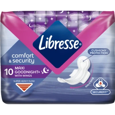 Afbeelding van Libresse Maandverband Maxi Goodnight Wing 10 stuks