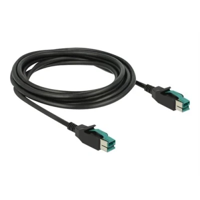 Image de Delock Câble d&#039;alimentation USB PlusPower (12 V) (M) pour 12 V 3 m noir