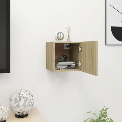 Afbeelding van Tv wandmeubel 30,5x30x30 cm sonoma eikenkleurig