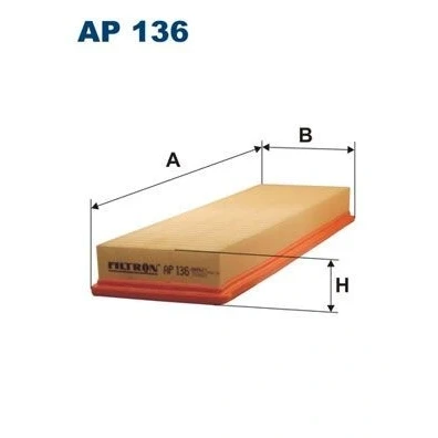 Afbeelding van FILTRON AP 136 Luchtfilter 46 130 443 Filter insert RENAULT: SAFRANE 2