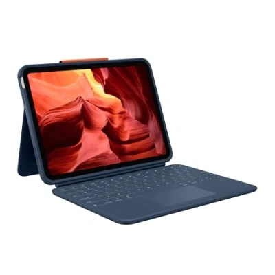 Afbeelding van Logitech Rugged Combo 4 Touch (FR, iPad 10.9 (2022)), Tablet toetsenbord, Blauw