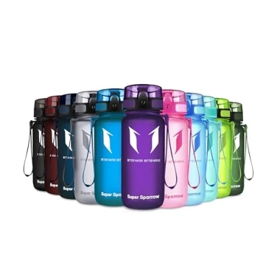 Afbeelding van Super Sparrow waterfles, drinkfles, BPA vrij, geschikt voor sporten, wandelen, school, kantoor, buiten, 1000 ml