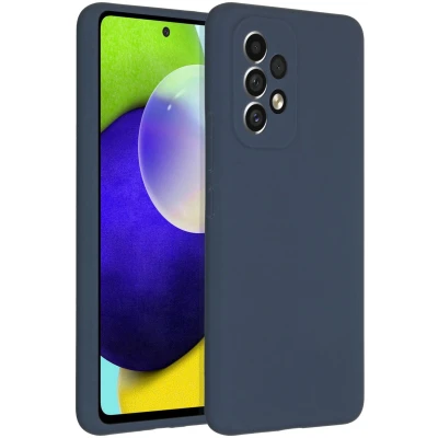 Afbeelding van Accezz Hoesje Geschikt voor Samsung Galaxy A53 Siliconen Liquid Silicone Backcover Donkerblauw