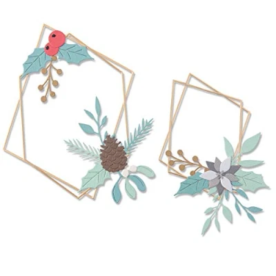 Afbeelding van Sizzix Thinlits Die Set Geometric Winter Frame 18PK 664583 Olivia Rose (07 20)