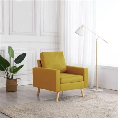 Afbeelding van Fauteuil stof geel