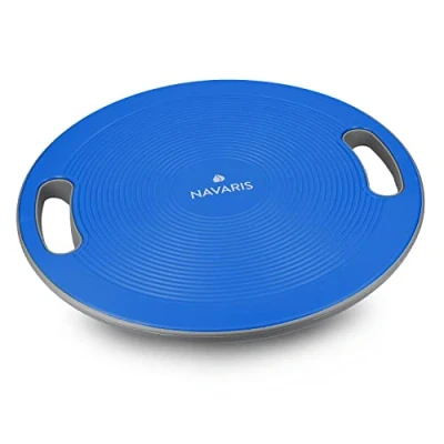 Afbeelding van Navaris anti slip balansbord Voor evenwichtstraining Balanstrainer Wiebelbord beginners en professionals Diameter 40cm Blauw