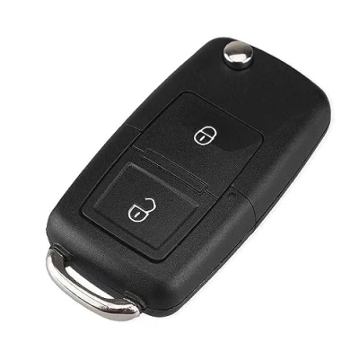 Afbeelding van OcioDual Sleutelhoes met 2 toetsen, opvouwbaar, compatibel MK4 Bora Golf 4 5 6 Passat Polo Touran, reservebehuizing voor auto, afstandsbediening leeg lemmet, harde hoes